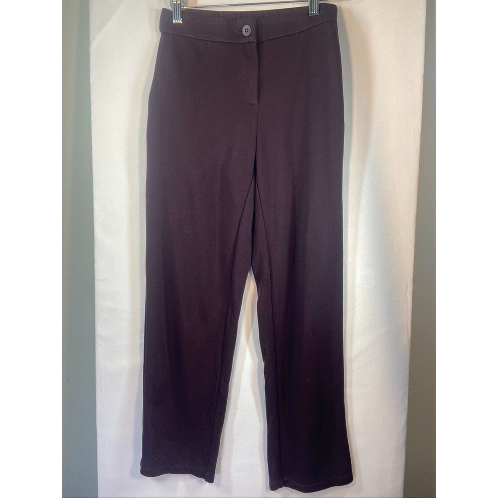 EILEEN FISHER SZ XXSMALL STRAIGHT LEG CASUAL BUSINESS PANT DEEP PURPLE